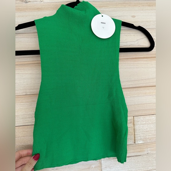 Green halter tank and pant 2 piece ribbed matching set - Picture 11 of 12